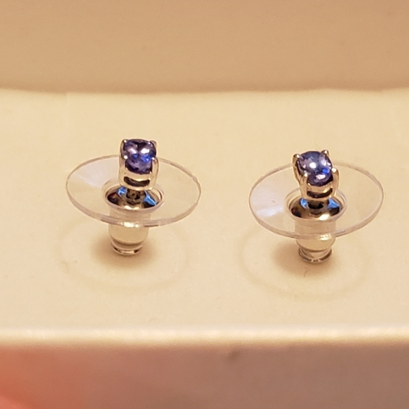 SET Tanzanite ring 5.25 OR Size 5, pendant/w chain, stud earrings, NWT - Picture 10 of 13